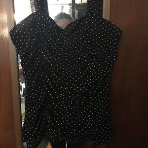 NWOT Polka dot ruffle crop top